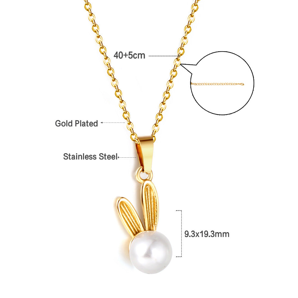 2023 New Cactus Shape Pendant with White Pearl Necklace