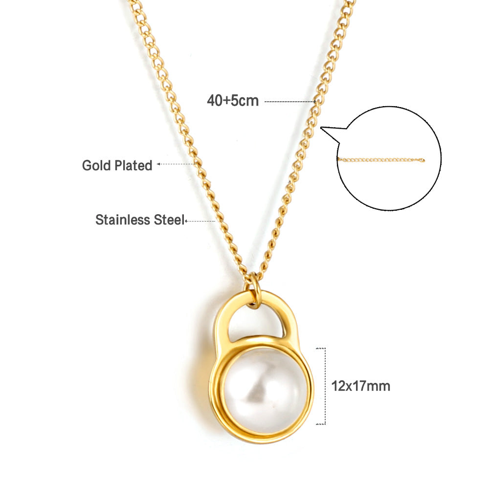 Fashion 2023 New White Pearl Pendant Necklace