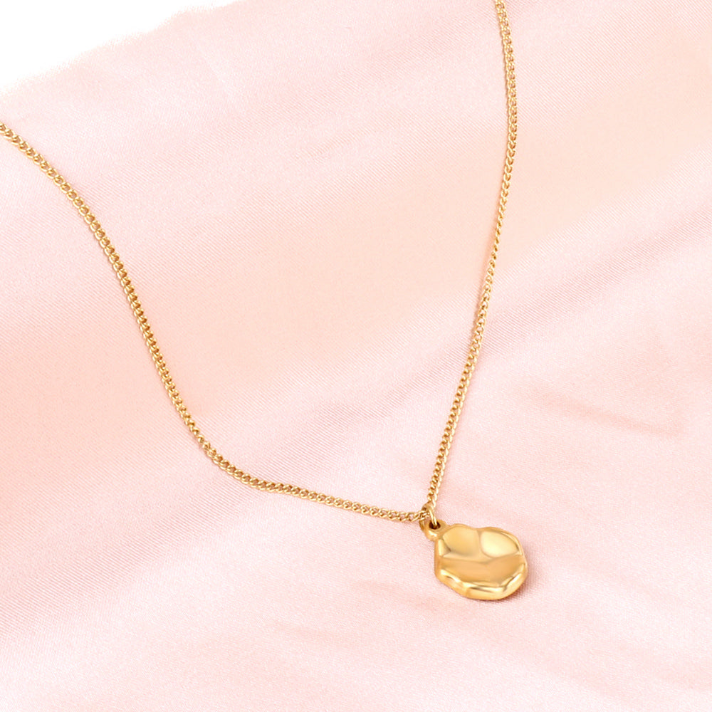 2023 New Bump Uneven Oval Pendant Necklace