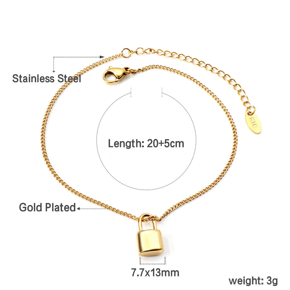 Lock charm bracelet