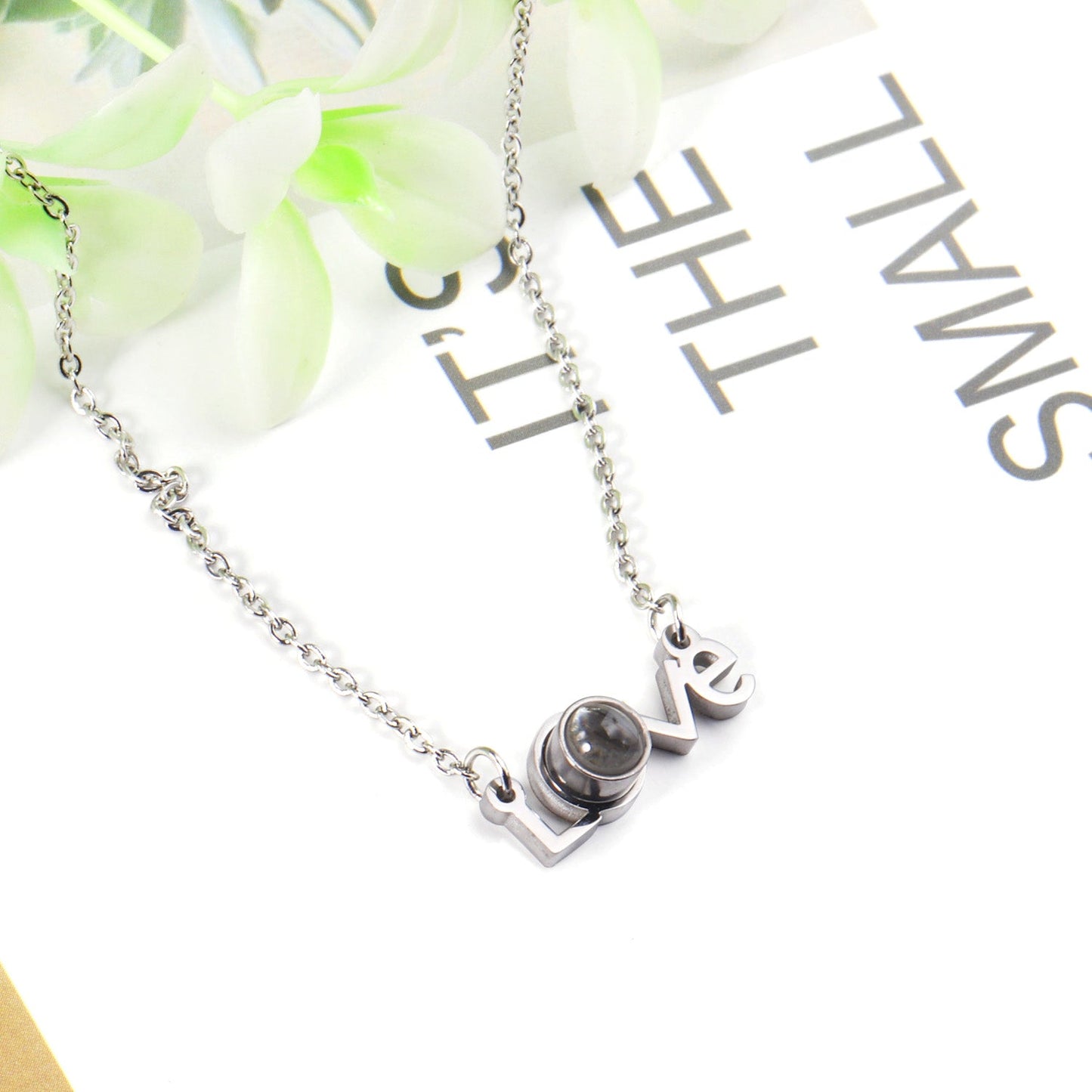 Love Letter Pendant Necklace with Black O