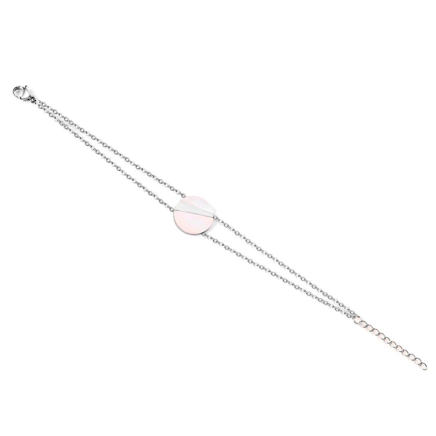 14K Gold & Steel Accessory Soft Bracelet 17+3cm