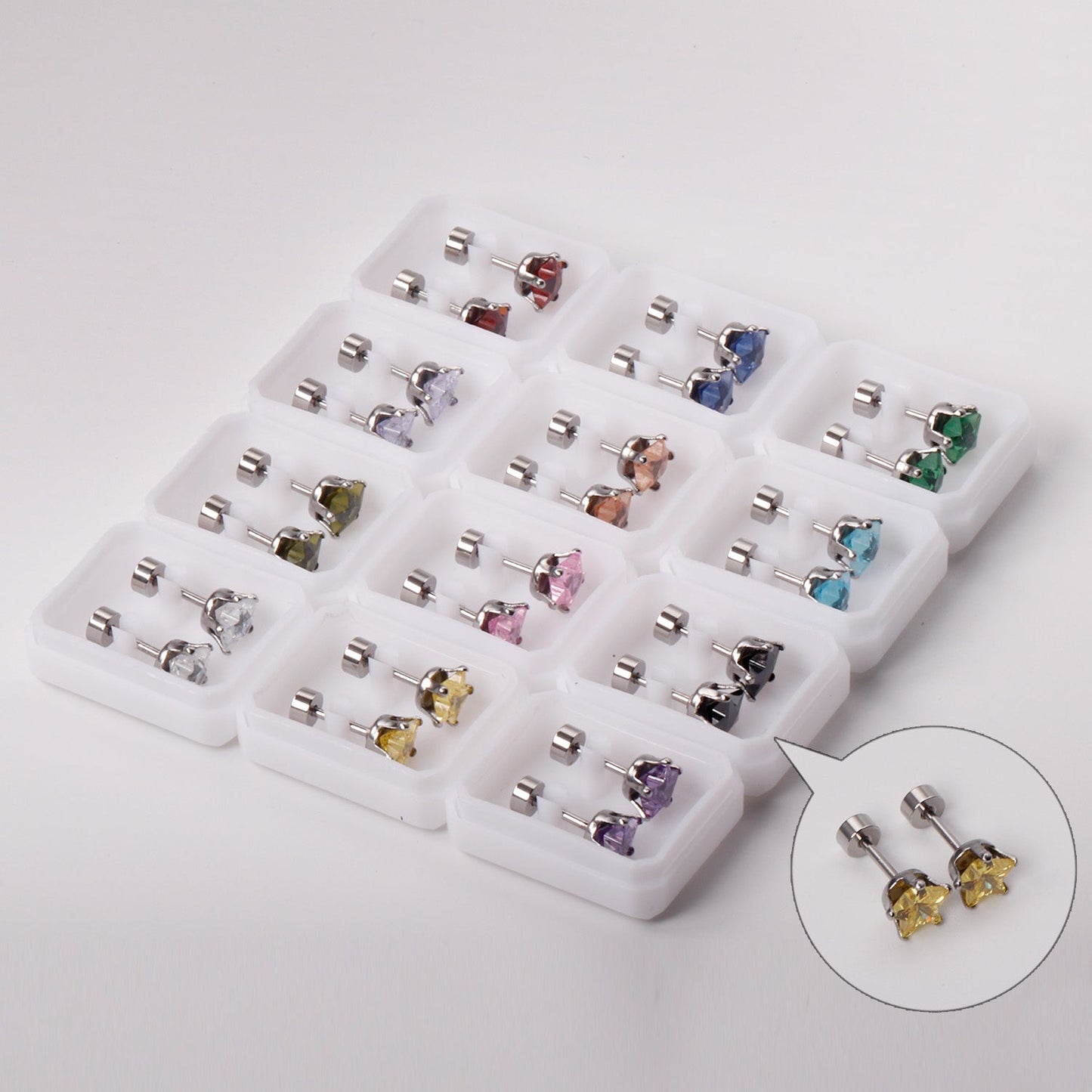 6mm Steel & Gold Pentacle Mixed Drill Plugs