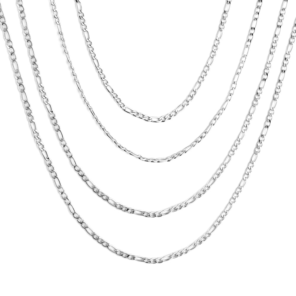ASON 10pcs/bulk long necklace collar 0.6 wire 2.3mm*45cm 3;1nk matching chain steel color & gold stainless steel necklace wholesale