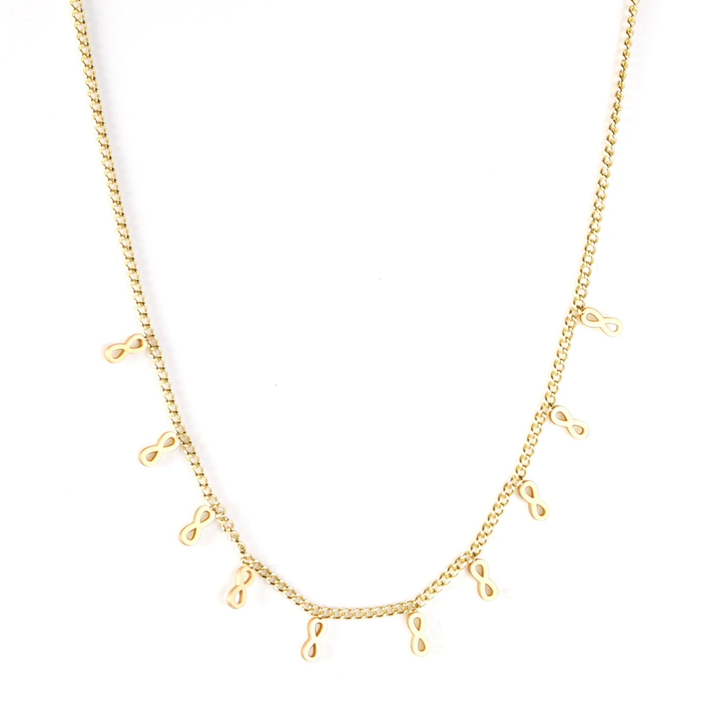 0.4 Side chain 40+5cm welded 10 x 2.5x5mm 8 necklaces in glossy finish