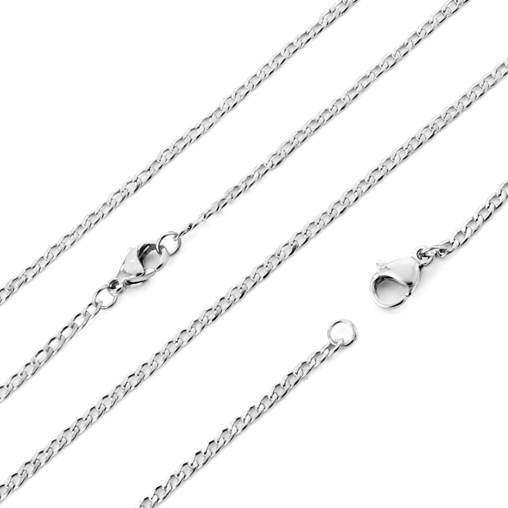 ASON 10pcs/bulk long necklace collar 0.6 wire 2.3mm*60cm wide NK1;1 matching chain steel color & gold stainless steel necklace wholesale