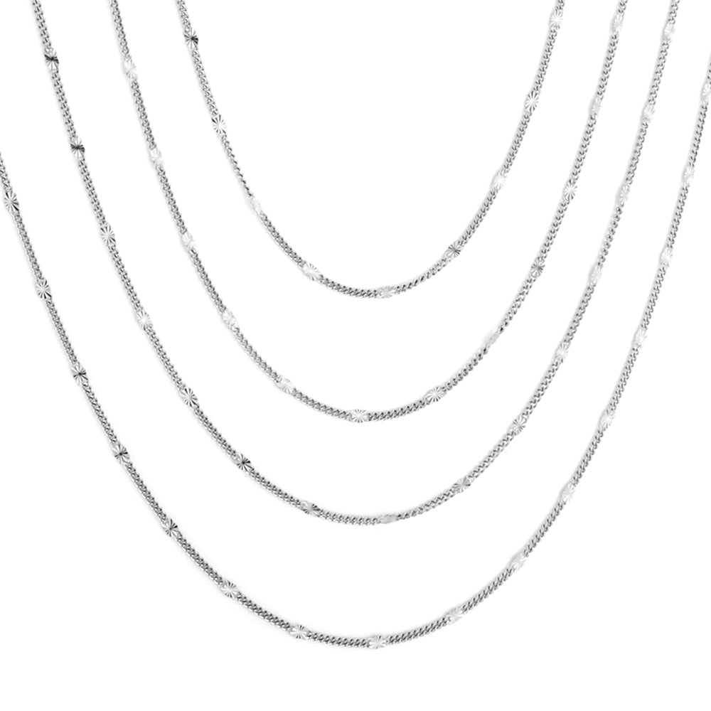 ASON 10pcs/bulk long necklace collar 0.4 wire 1.4mm*45cm side to side sunflower matching chain steel color & gold color stainless steel necklace wholesale