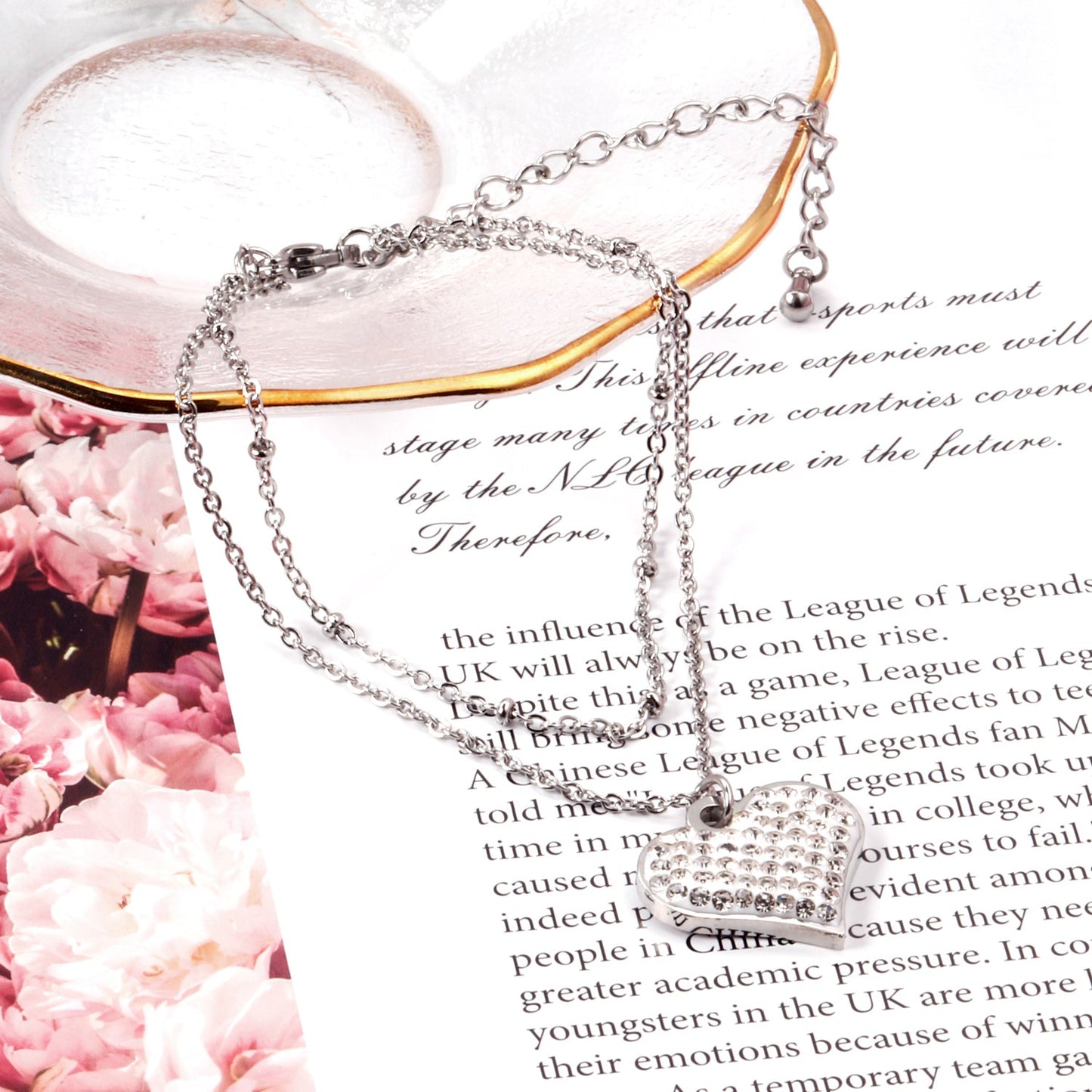 Rose Gold&Steel&Golden Accessories Soft Bracelet 20+5cm