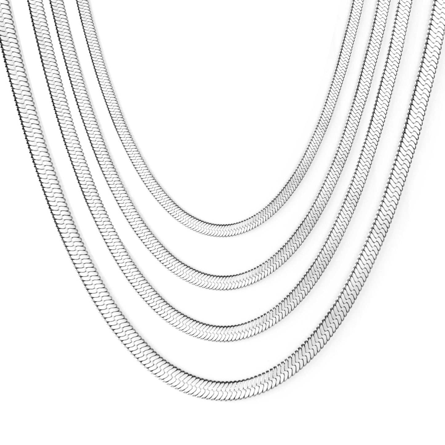 Popular 5MM*40+5CM Steel Color Blade Chain Long Necklace DIY Matching Chain
