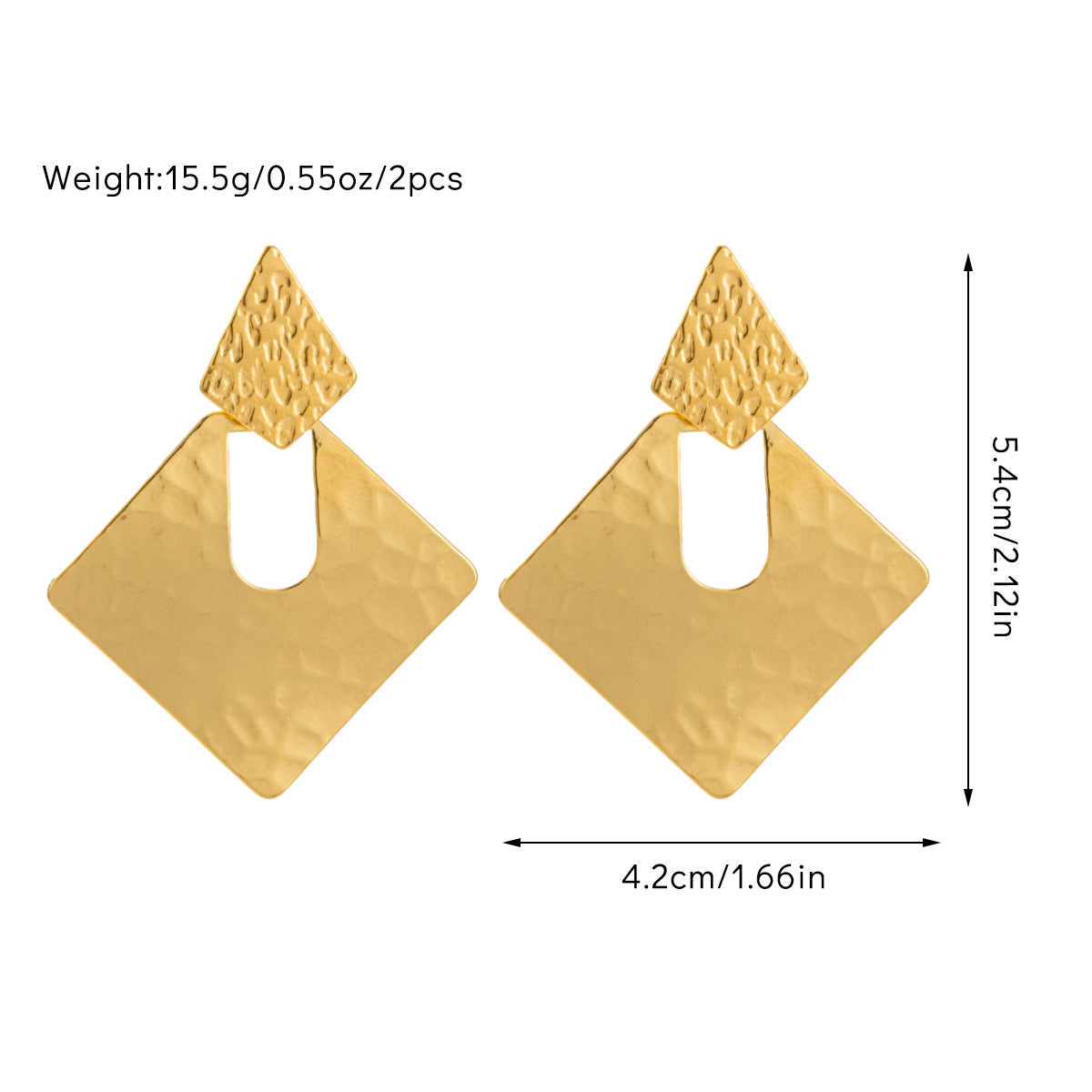 Original design women's earrings small jewelry simple 18K gold earrings
