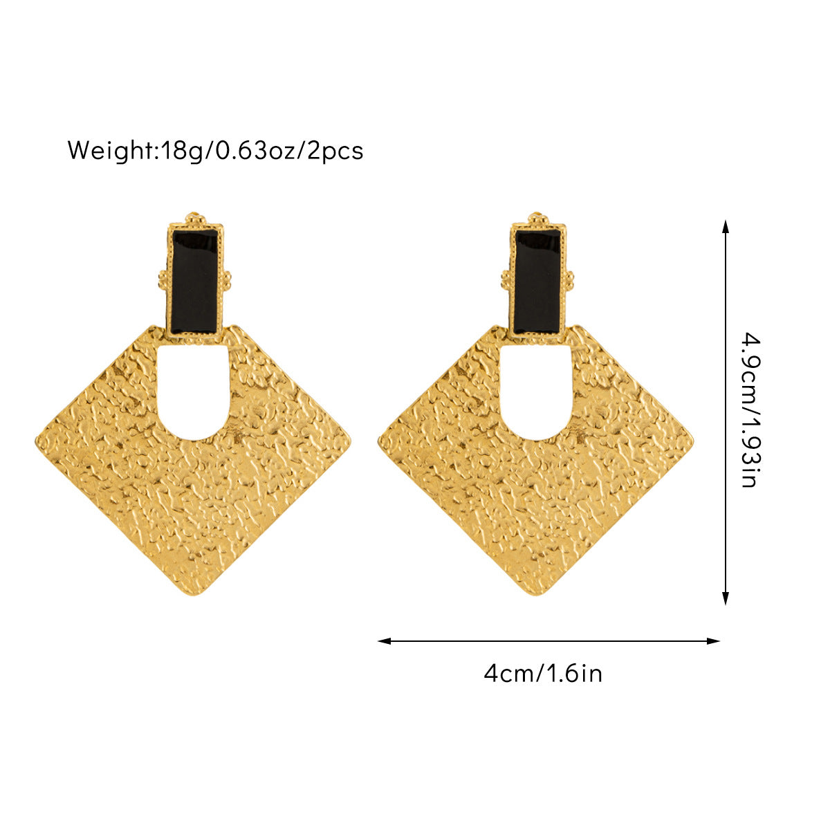 Original design women's earrings small jewelry simple 18K gold earrings