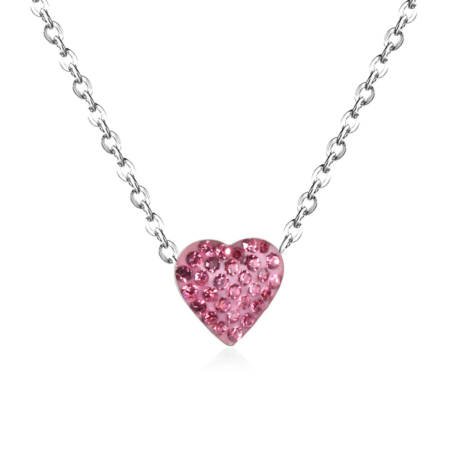 ASON Clay Heart Pendant Necklaces 12 Colors Stainless Steel Gold Color Chains Necklaces Lover's Party Wedding Gift Chokers