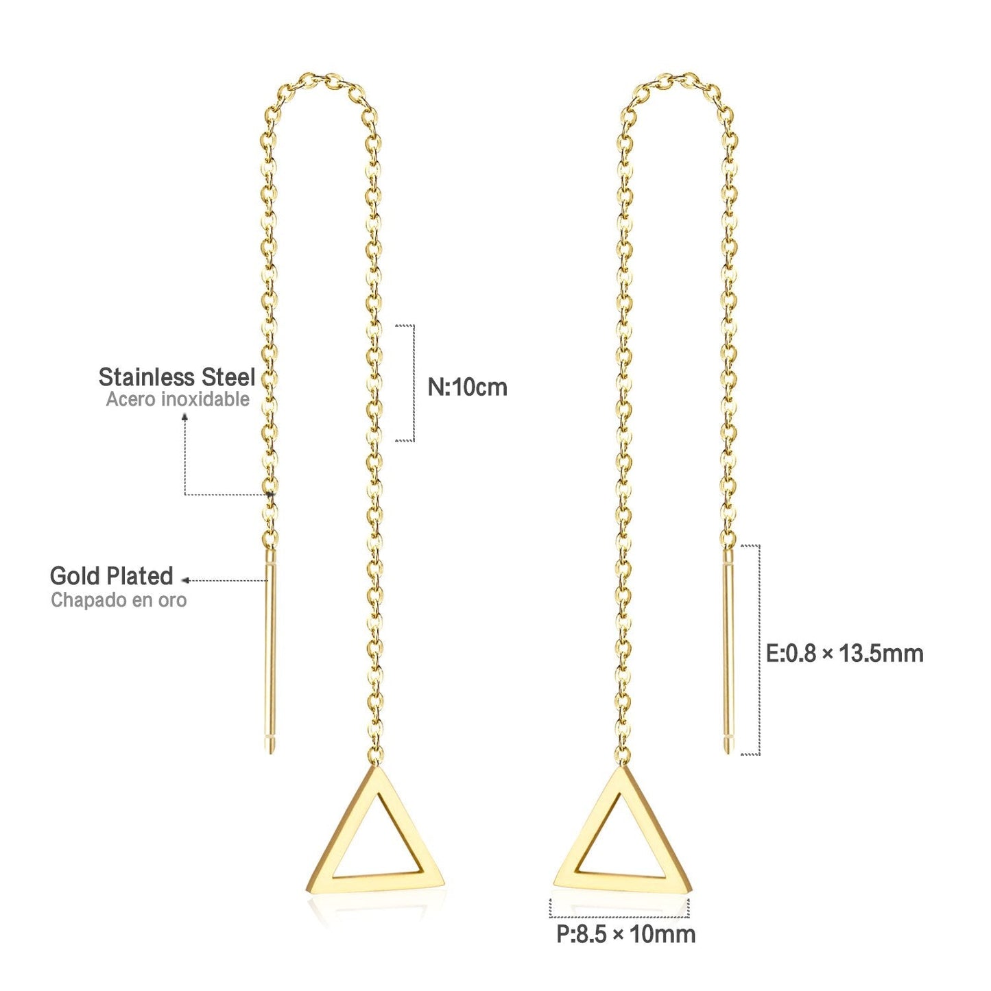 ASON Korean Statement Long Tassel Drop Dangle Earrings 2022 for Women Stainless Steel Earring Set Female Fashion Jewelry