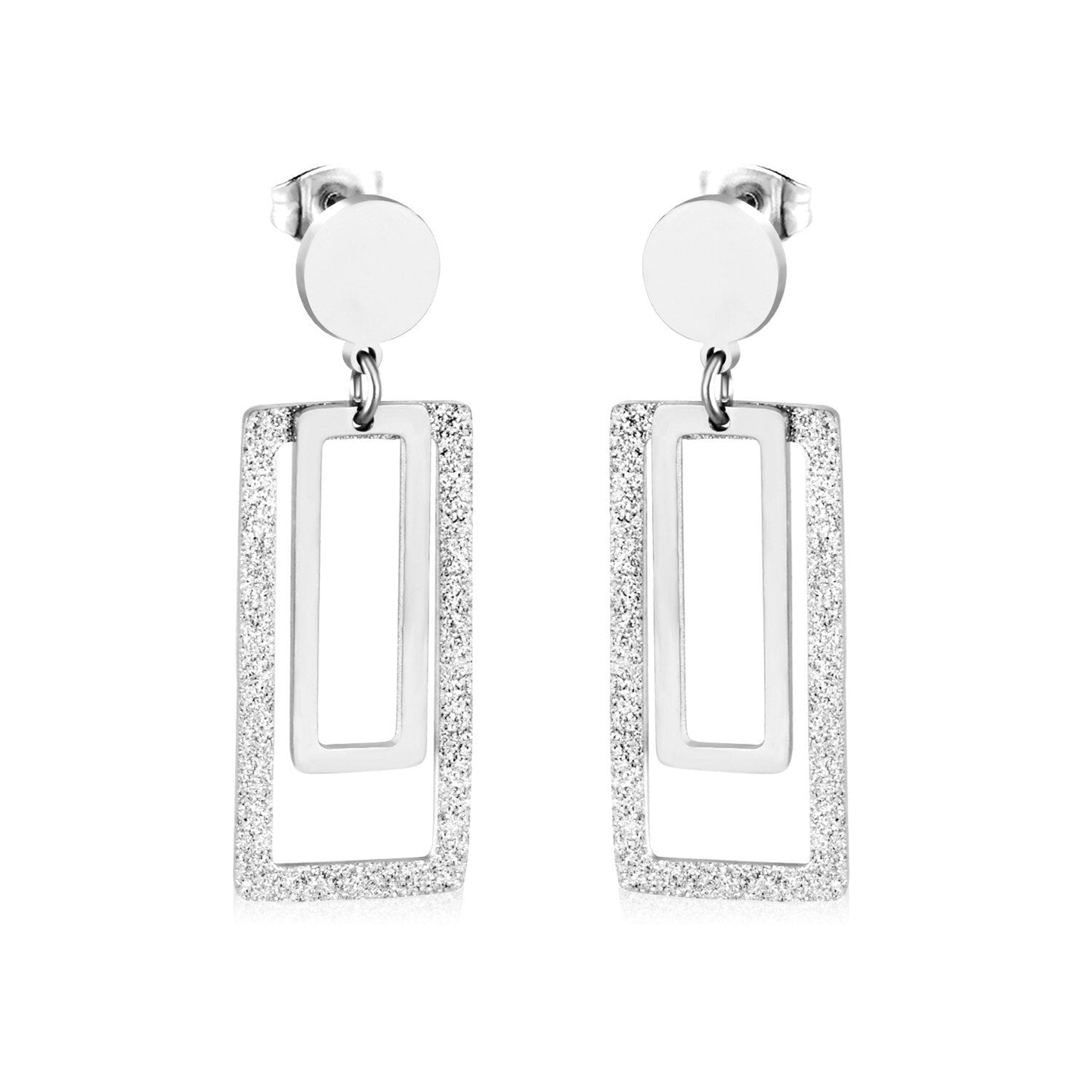 ASON Statement Long Tassel Geometry Dangle Piercing Drop Earrings Jewelry Stainless Steel For Women Accessories Wholesale