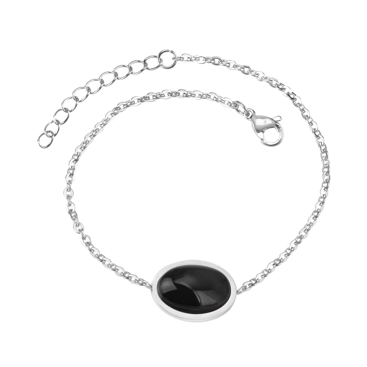 ASON Bracelets For Women Black/Pink/Blue/Red Bohemia Style Link Chain Bracelet Women Girl Stainless Steel Adjustable GIFT