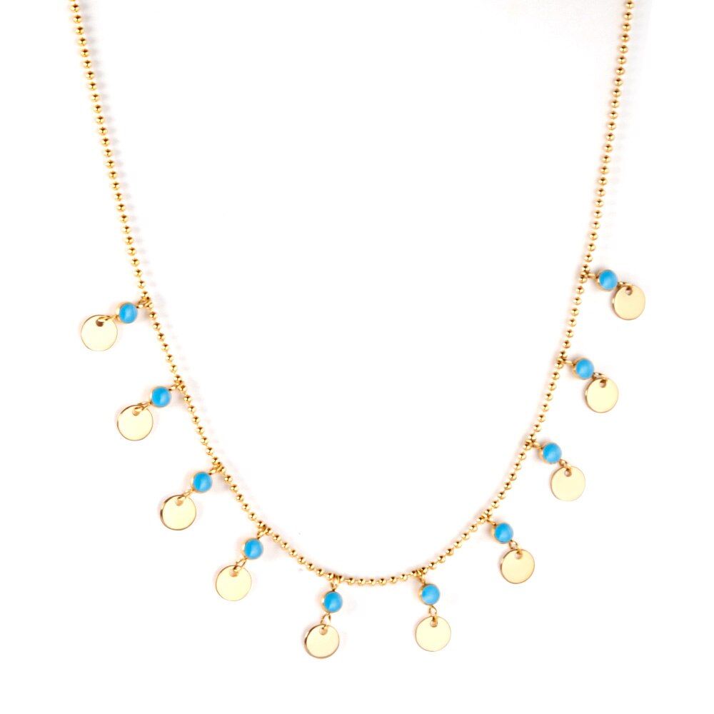 Aesthetic Bohemia Chains Collier For Women Summer Fresh Red Blue Bead Chains Colorful Necklace For Party Jewelry