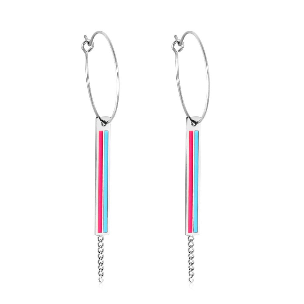 Dangle Pendants Earrings Statement Brand New Trendy Layered Drop Earrings For Office Lady Rectangle Drops Hoops