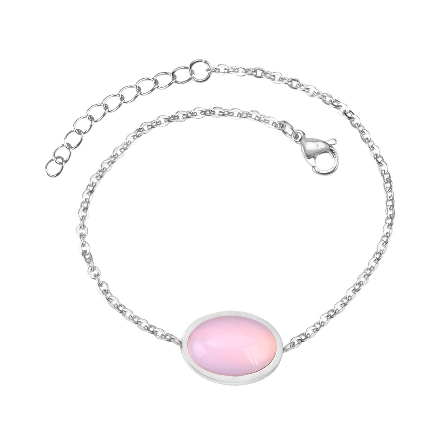 ASON Bracelets For Women Black/Pink/Blue/Red Bohemia Style Link Chain Bracelet Women Girl Stainless Steel Adjustable GIFT