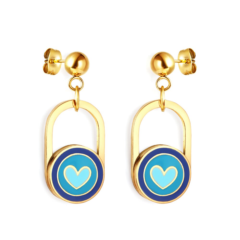 Egirls Jewelry On Ears Oval Shape Trendy Products Gifts For Girls/Woman Cute Pink Butterfly Earrings Heart Dangles