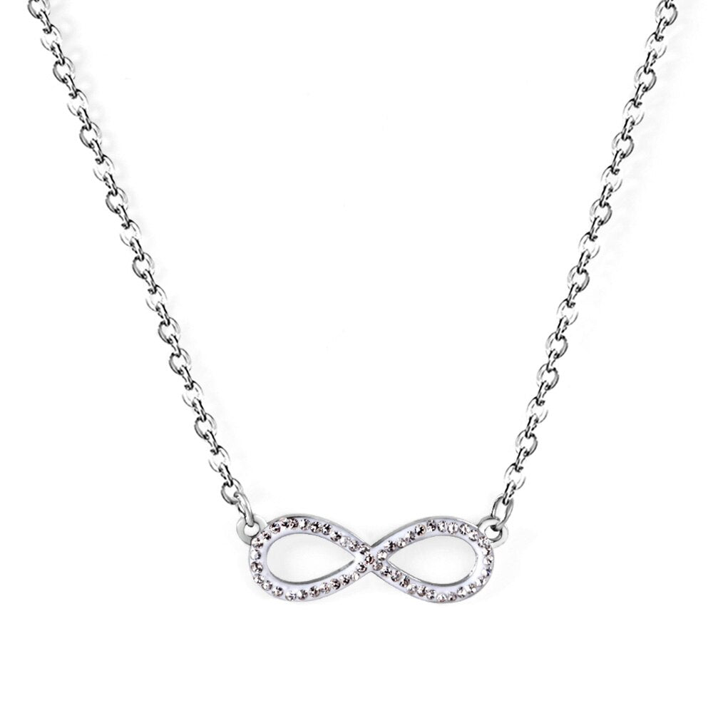 Aesthetic Classic Simple Charm Collier Shiny Cubic Zirconia Women Pendant Necklace For Office Dailywear Christmas