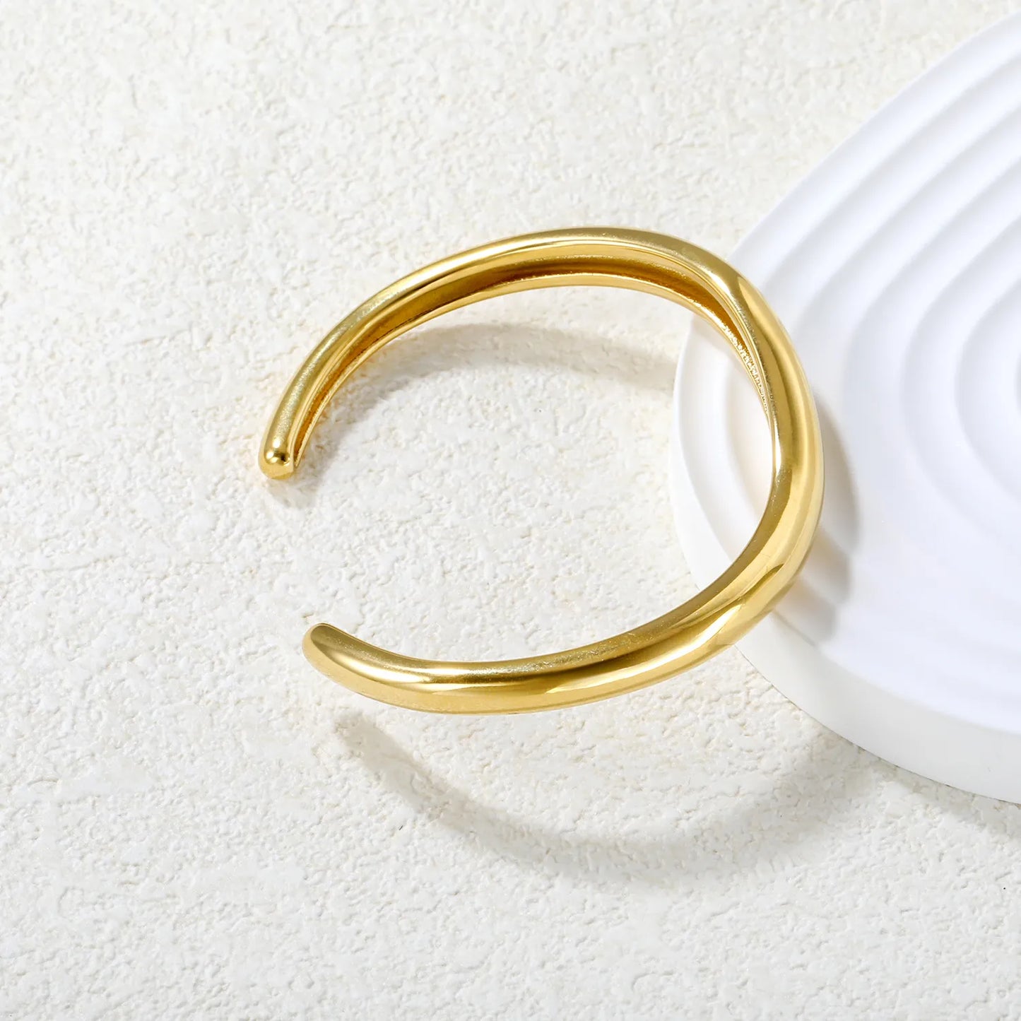 ✨⚡ Wholesale 7.5mm Width 59mm ID Bangle | Steel/Gold Stainless Steel | Minimalist Bracelet