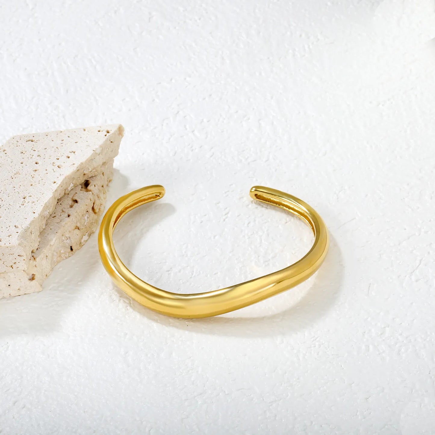 ✨⚡ Wholesale 7.5mm Width 59mm ID Bangle | Steel/Gold Stainless Steel | Minimalist Bracelet
