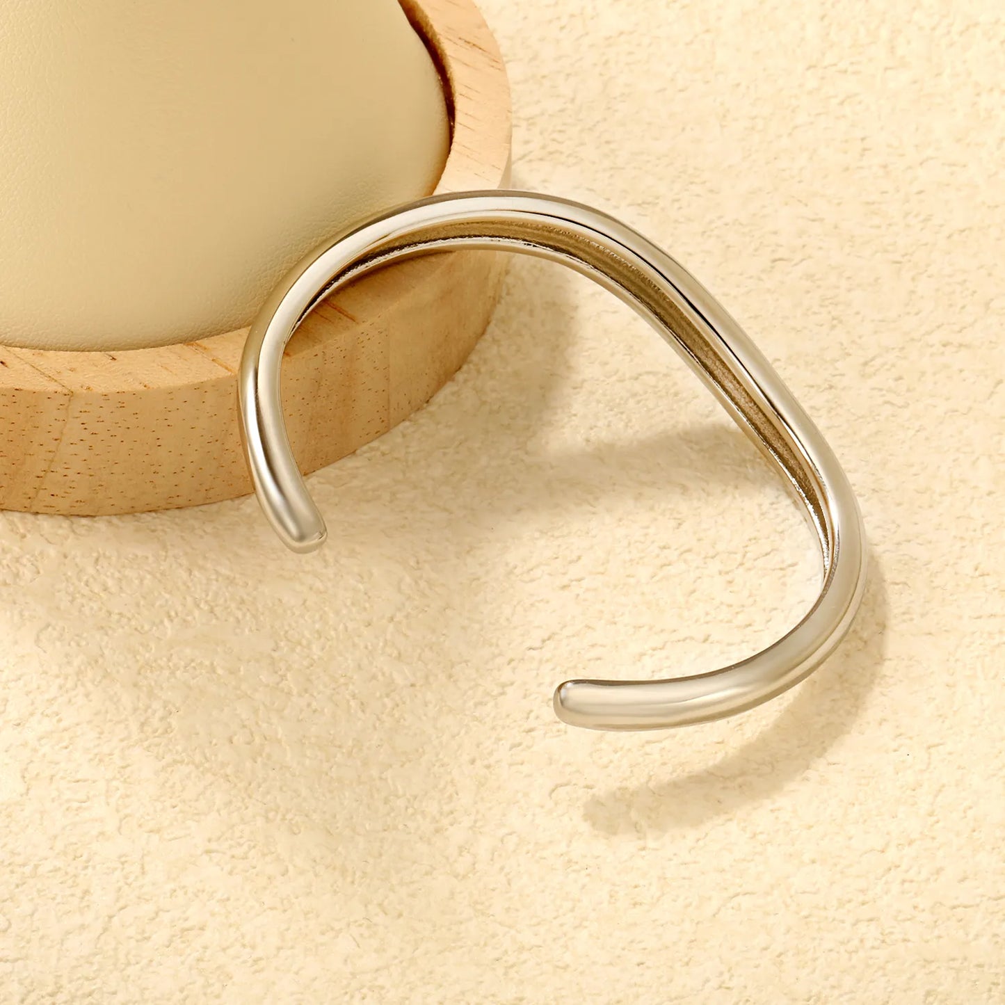 ✨⚡ Wholesale 7.5mm Width 59mm ID Bangle | Steel/Gold Stainless Steel | Minimalist Bracelet