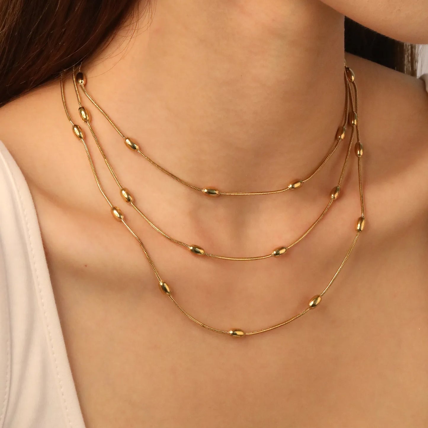 ✨ 120+5cm 18k gold plated Extended layering Stainless Steel Chain Necklace Wholesale (MOQ 12+) | Durable Jewelry Chains 🌍 | Box/Cable/Rope/Franco Links