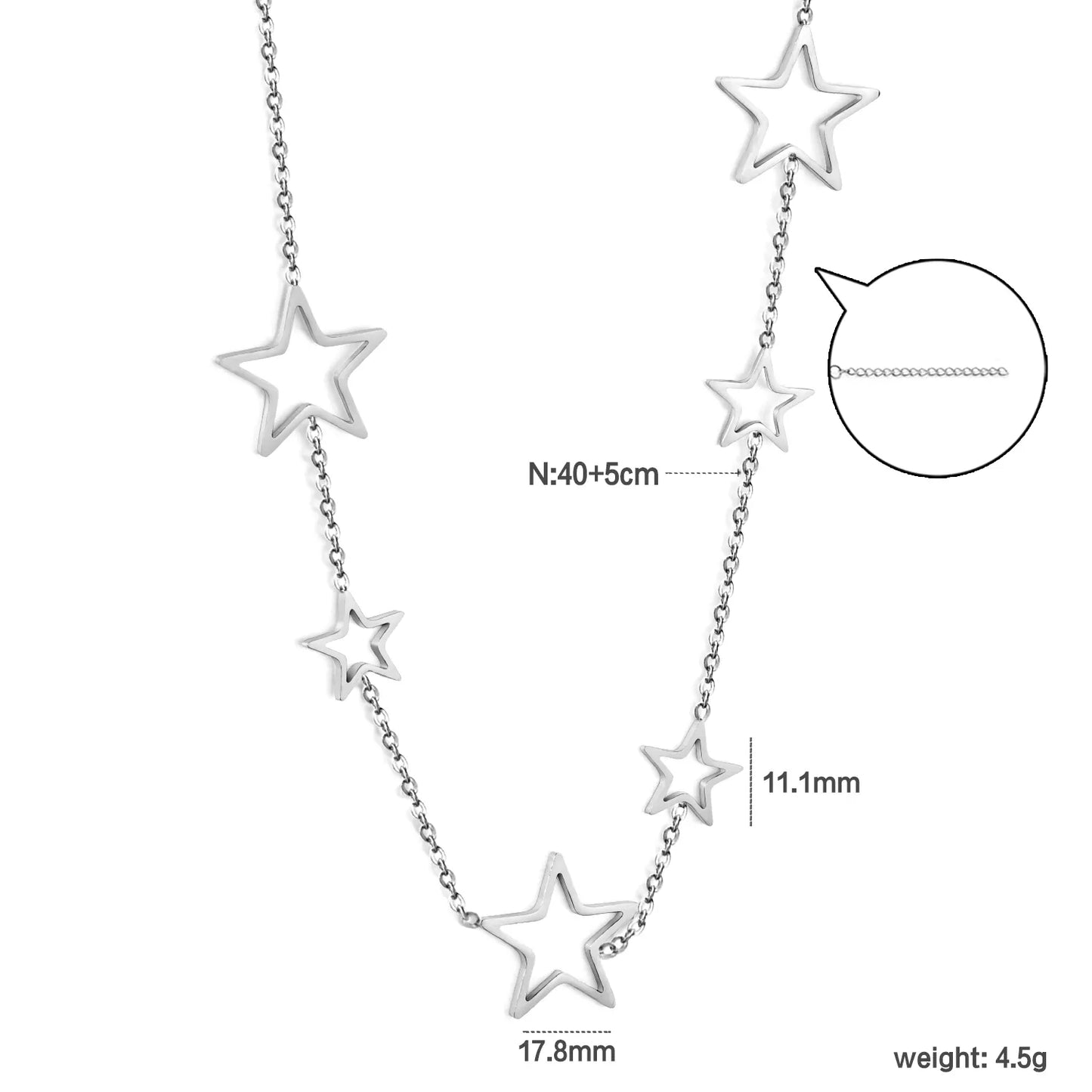 ✨ 18k gold plated Five-pointed Star Shape Stainless Steel Necklaces Wholesale (12+ Pieces) | Hypoallergenic & Tarnish-Free 🌍 | Trendy Pendants & Chains