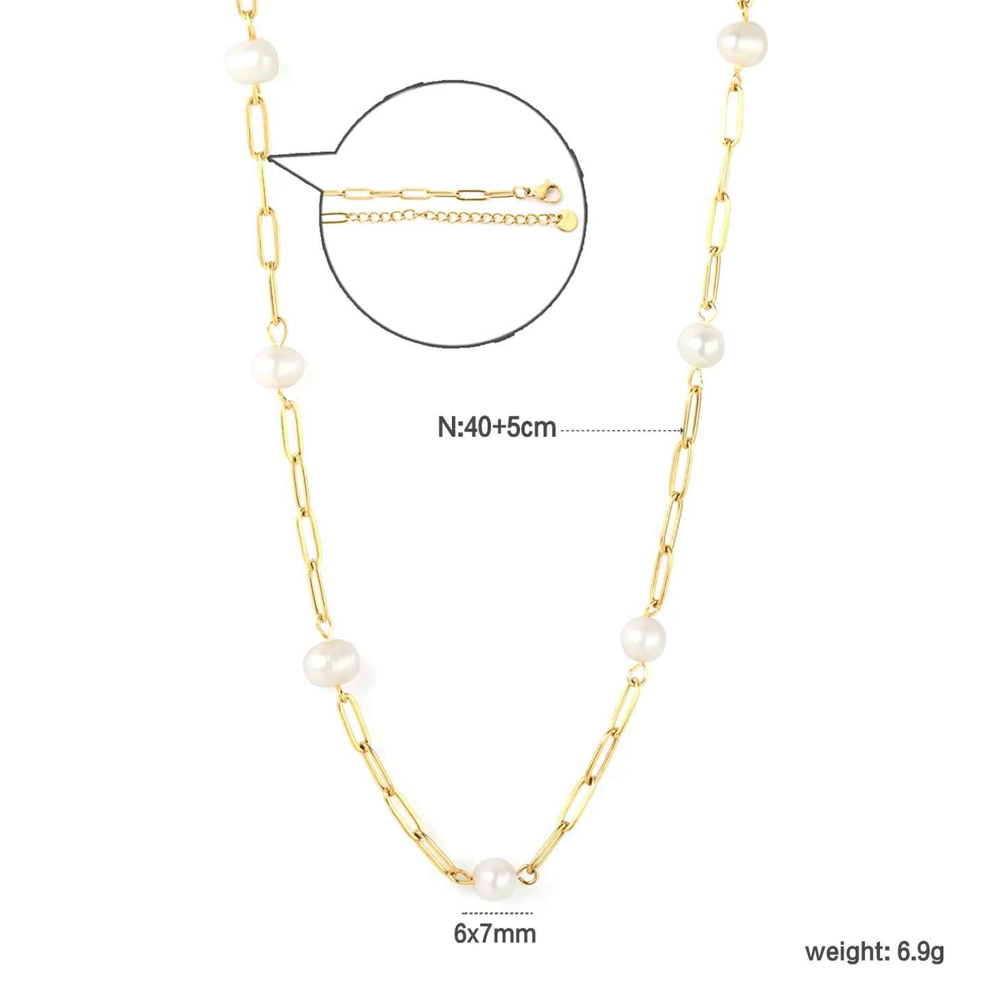 ✨ 18k gold plated Pearl Stainless Steel Necklaces Wholesale (12+ Pieces) | Hypoallergenic & Tarnish-Free 🌍 | Trendy Pendants & Chains