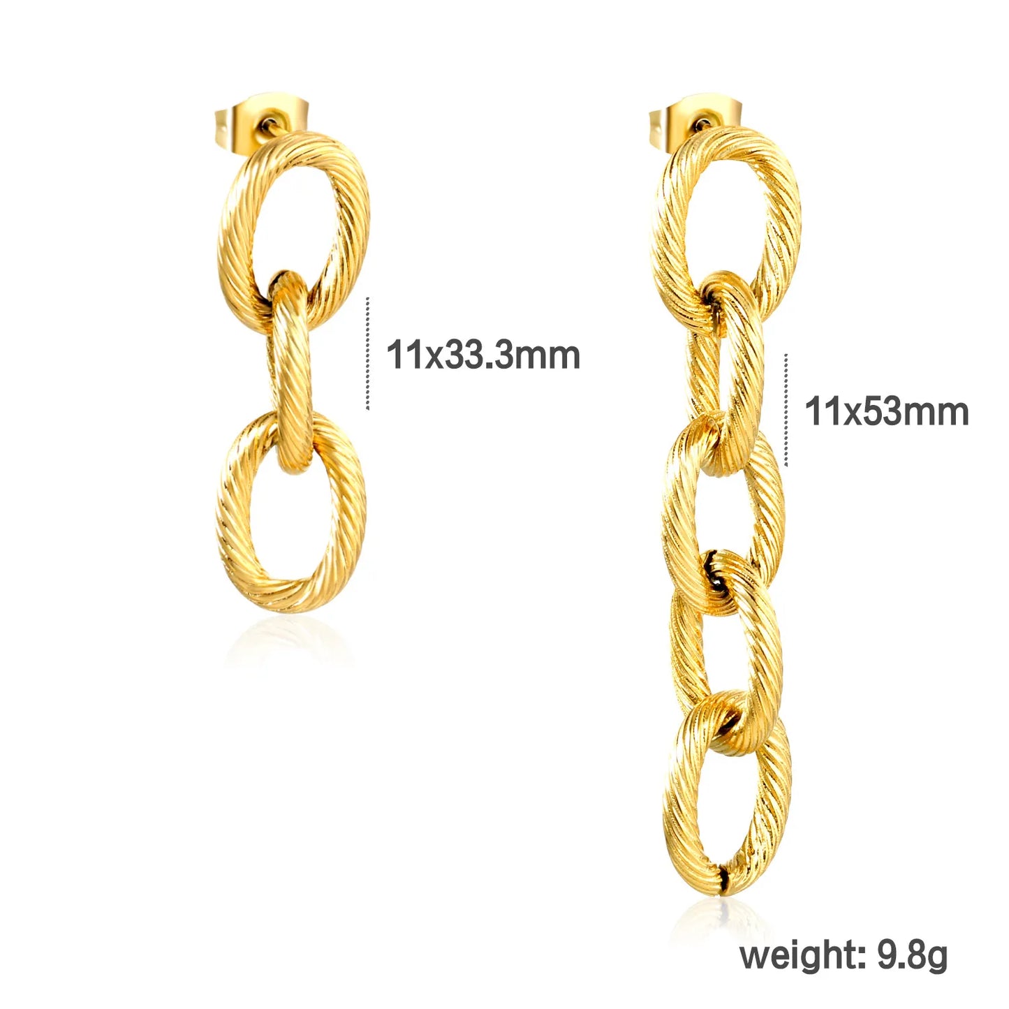 18k PVD gold Stainless Steel Hypoallergenic Drop Earrings – Bulk Wholesale (12+ Pairs) 🌍 EU/US Supplier Trendy & Durable
