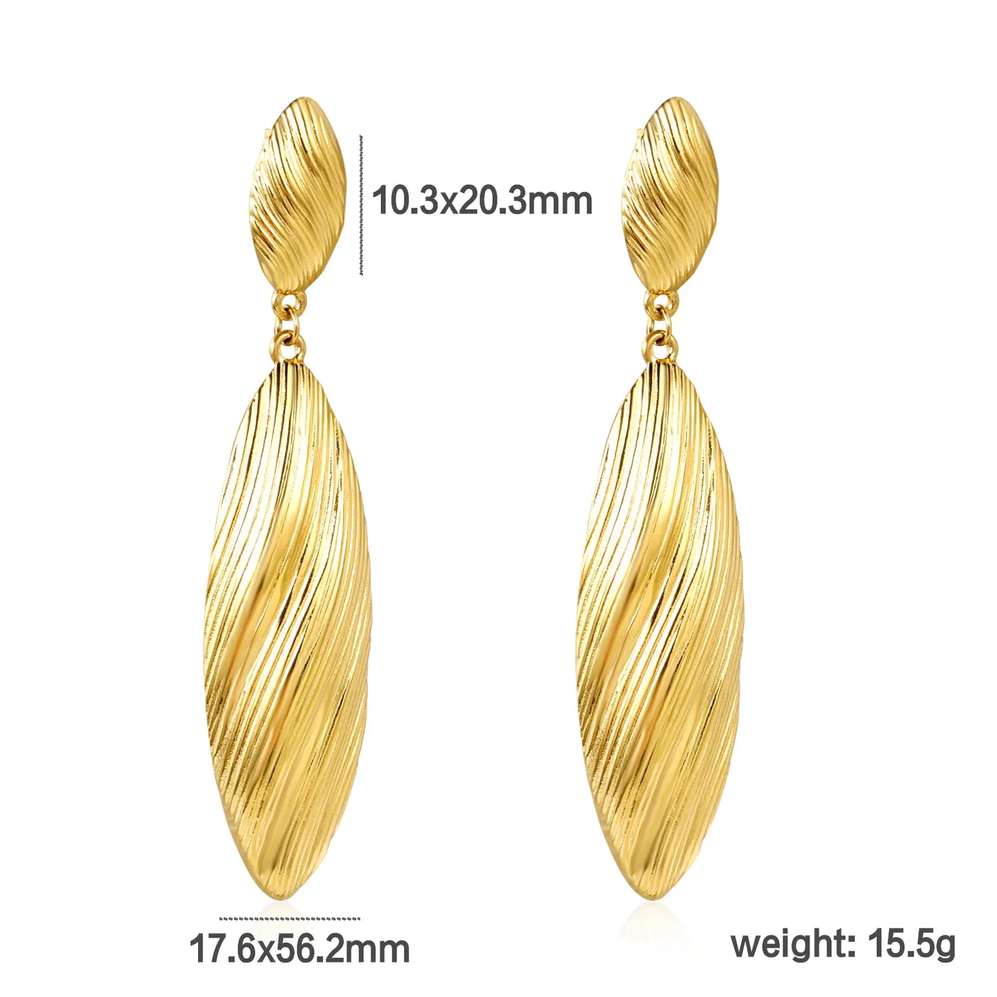 Wholesale 56.2mm Leaf Drop Earrings & 2.3x20.6mm Smooth Minimalist – Bulk Wholesale (12+ Pairs) 🌍 EU/US Supplier Trendy & Durable
