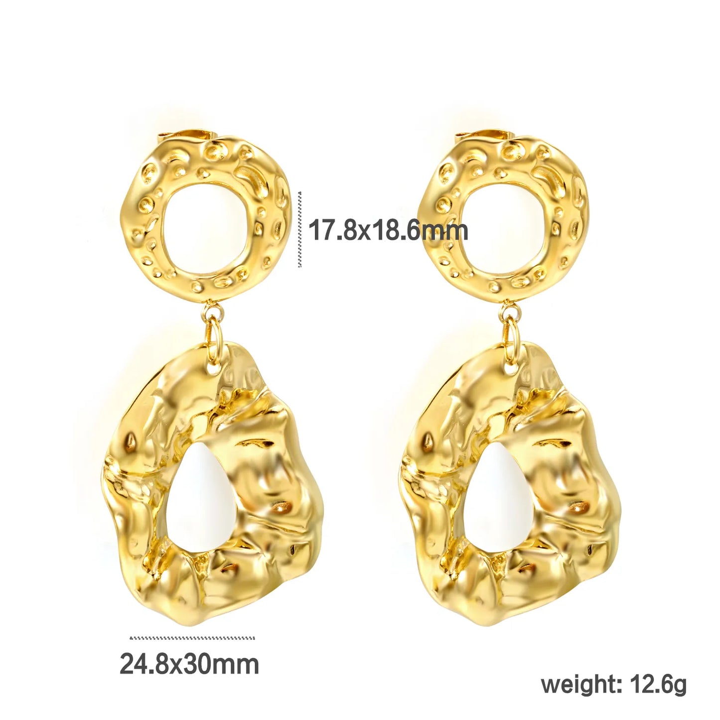 Wholesale PVD 18k gold Stainless Steel Hypoallergenic Drop Earrings – Bulk Wholesale (12+ Pairs) 🌍 EU/US Supplier Trendy & Durable