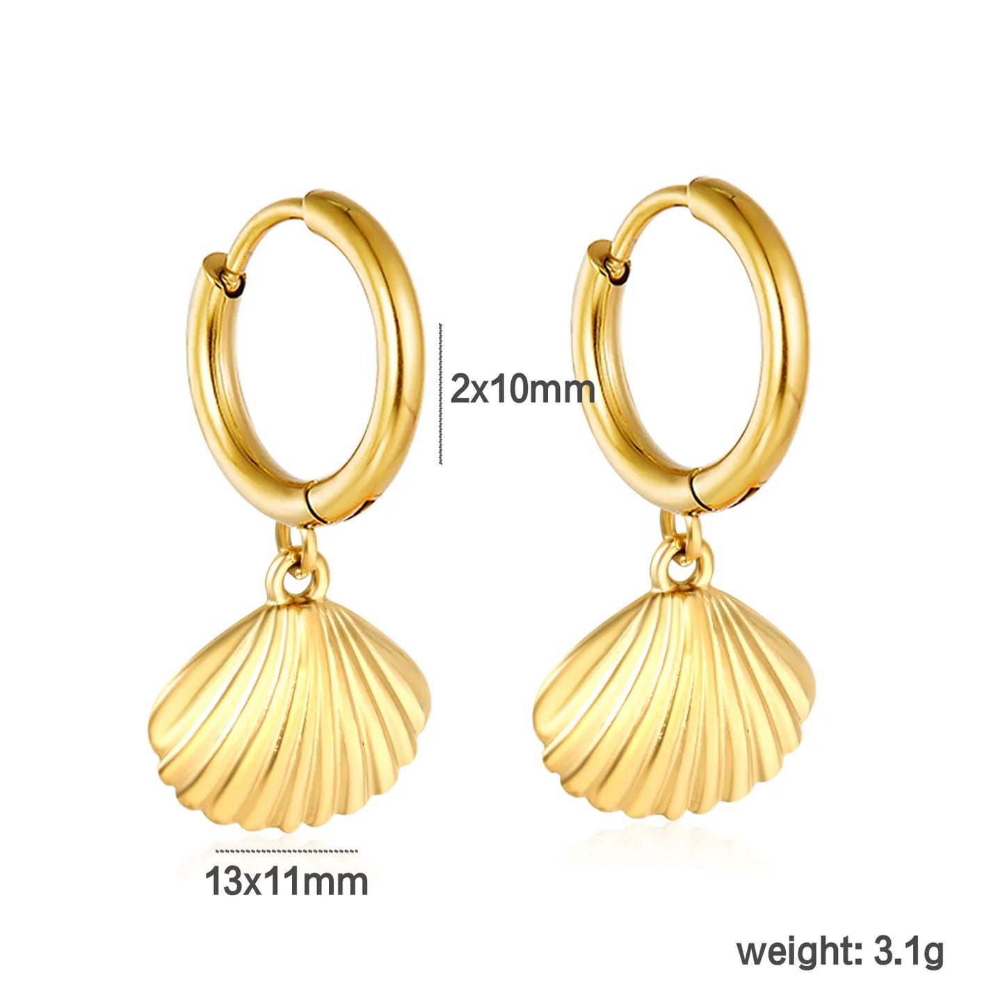 Wholesale 18k PVD gold Stainless Steel Hypoallergenic Ocean Series Drop Earrings – Bulk Wholesale (12+ Pairs) 🌍 EU/US Supplier Trendy & Durable
