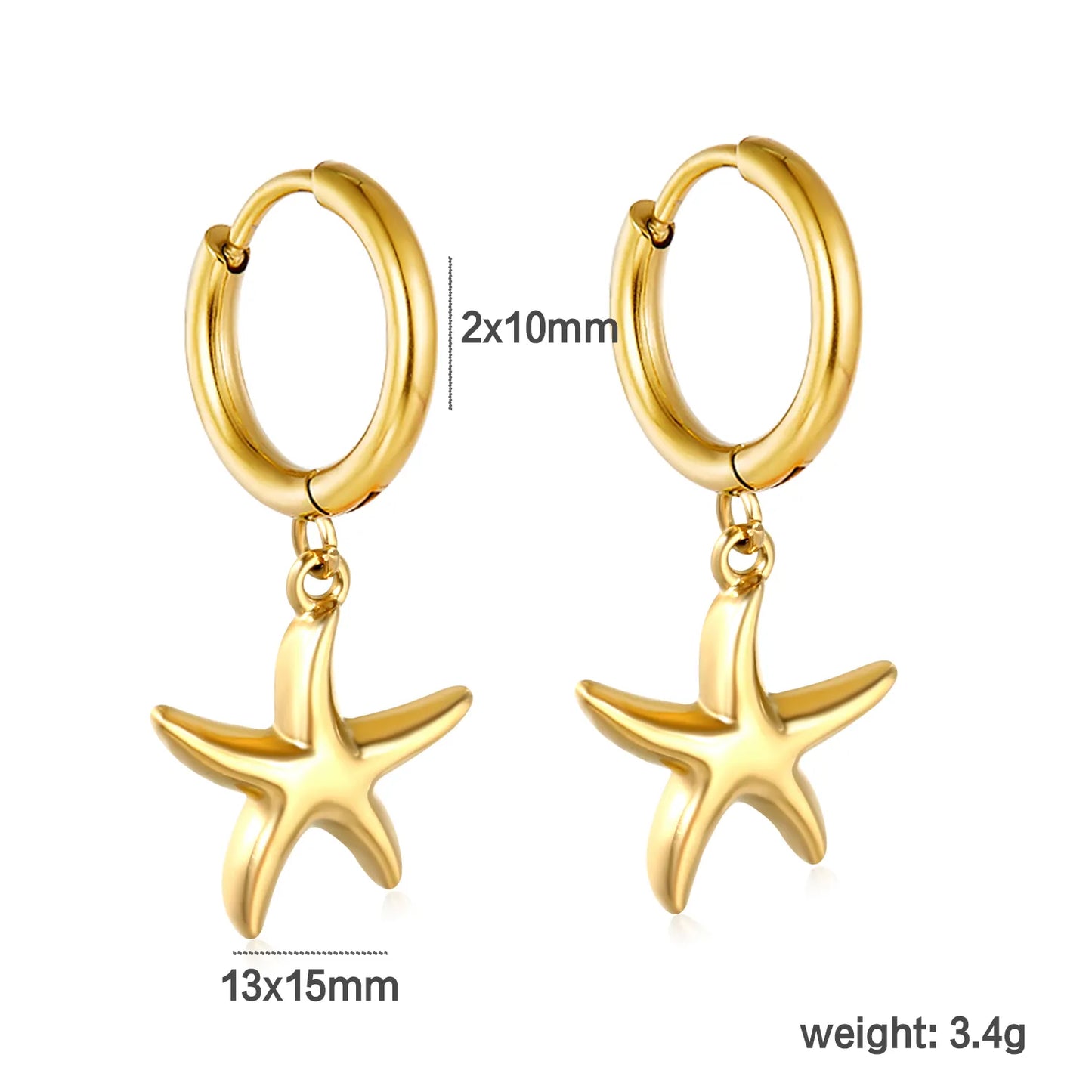 Wholesale 18k PVD gold Stainless Steel Hypoallergenic Ocean Series Drop Earrings – Bulk Wholesale (12+ Pairs) 🌍 EU/US Supplier Trendy & Durable
