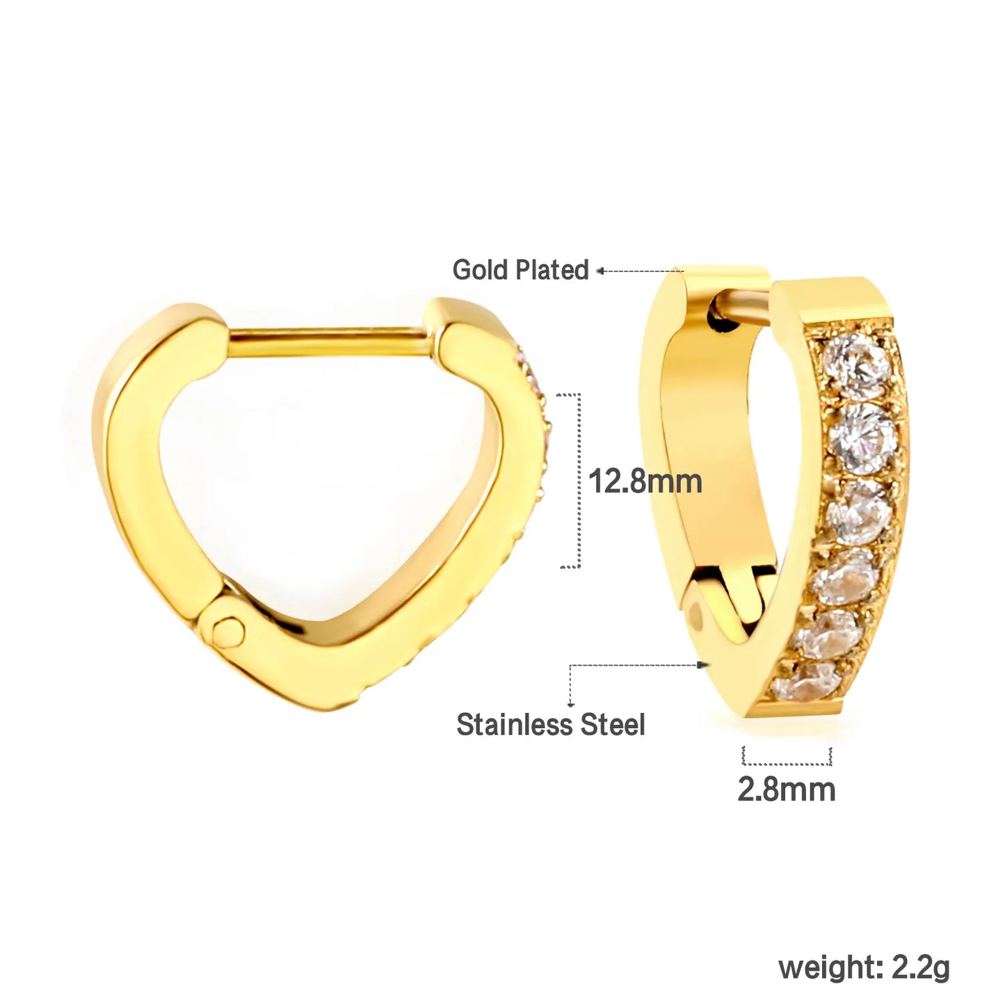 Wholesale 18K Gold PVD 2.8*12.8mm Elegant Hoop Earrings – Bulk Wholesale (12+ Pairs) 🌍 EU/US Supplier Trendy & Durable
