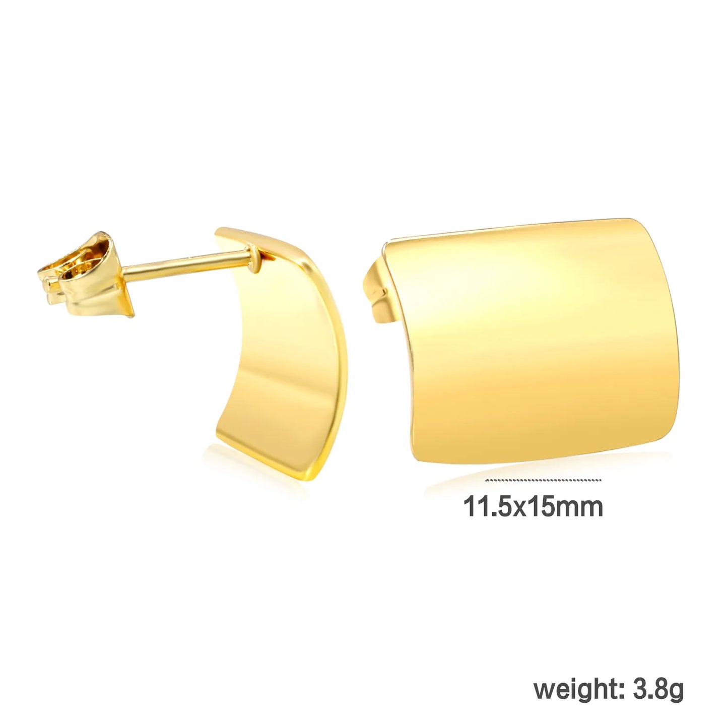PVD 18K gold plated Stainless Steel Hypoallergenic Stud Earrings – Bulk Wholesale (12+ Pairs) 🌍 EU/US Supplier Trendy & Durable