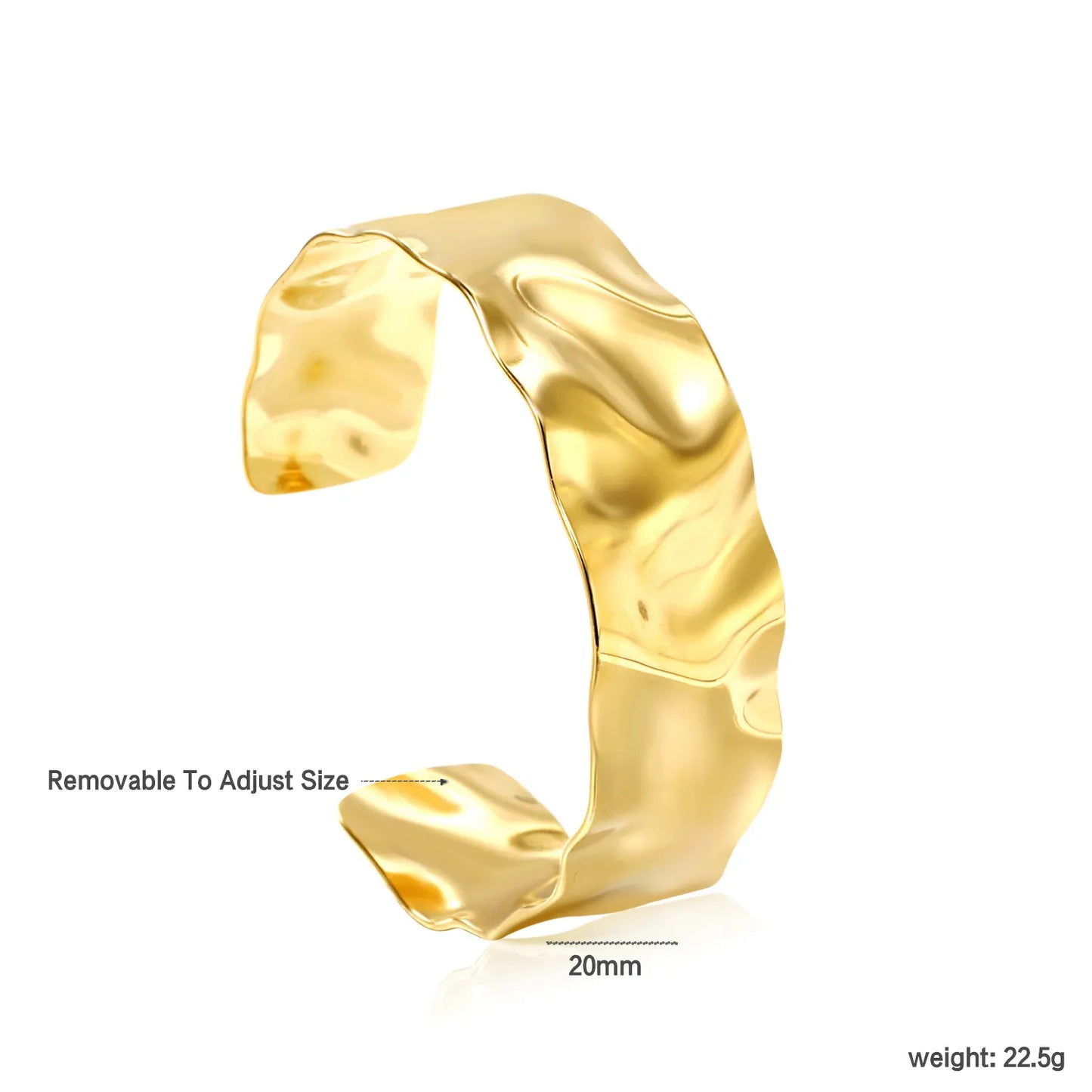 ✨ 18K Gold plated Adjust Size Bangle Bracelet Wholesale (MOQ 12+) | Stainless Steel 🌍 | Hypoallergenic Cuff & Chain Bangles