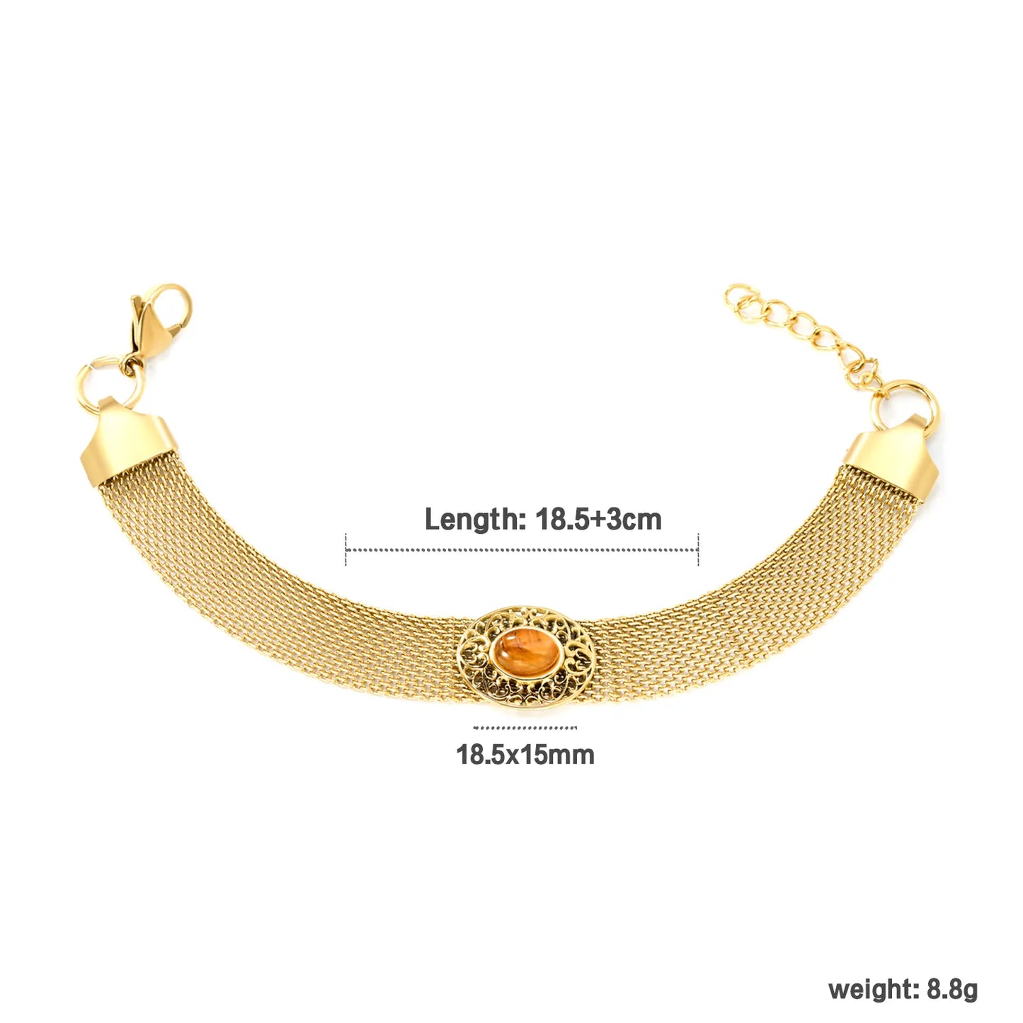 ✨ 16+3cm-20+3cm 18K Gold Plated Zircon Bracelet Wholesale (MOQ 12+) | Stainless Steel Hypoallergenic 🌍 | Dainty Chain & Charm Bracelets