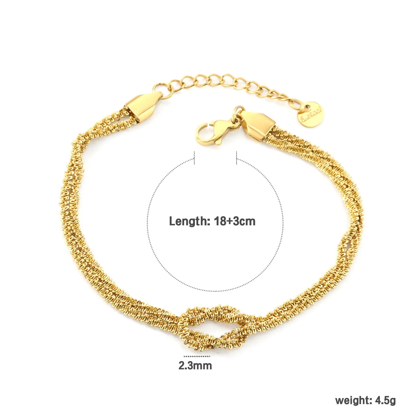 ✨ 16+3cm-20+3cm 18K Gold Plated Zircon Bracelet Wholesale (MOQ 12+) | Stainless Steel Hypoallergenic 🌍 | Dainty Chain & Charm Bracelets