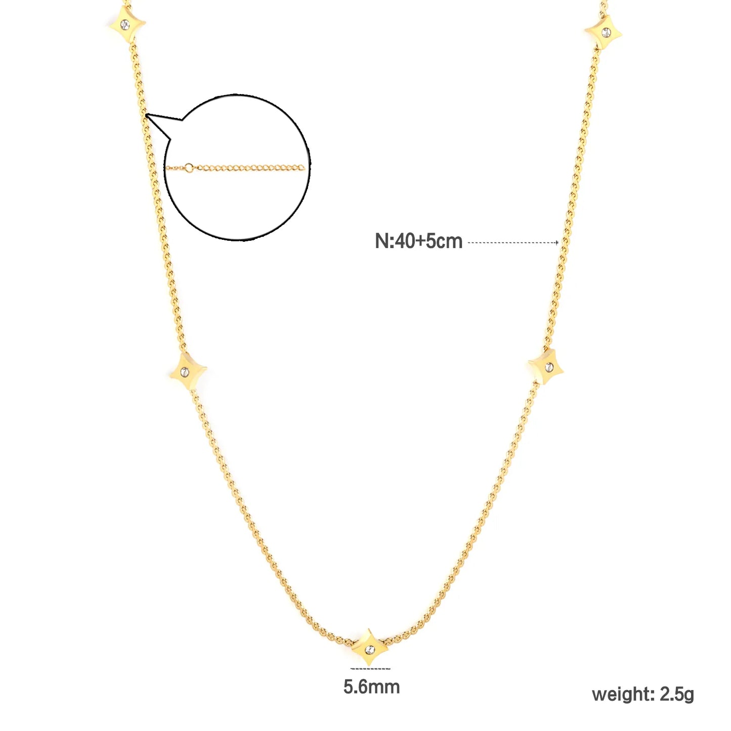 ✨ 18k gold plated 45/40+5cm Stainless Steel Chain Necklace Wholesale (MOQ 12+) | Durable Jewelry Chains 🌍 | Box/Cable/Rope/Franco Links