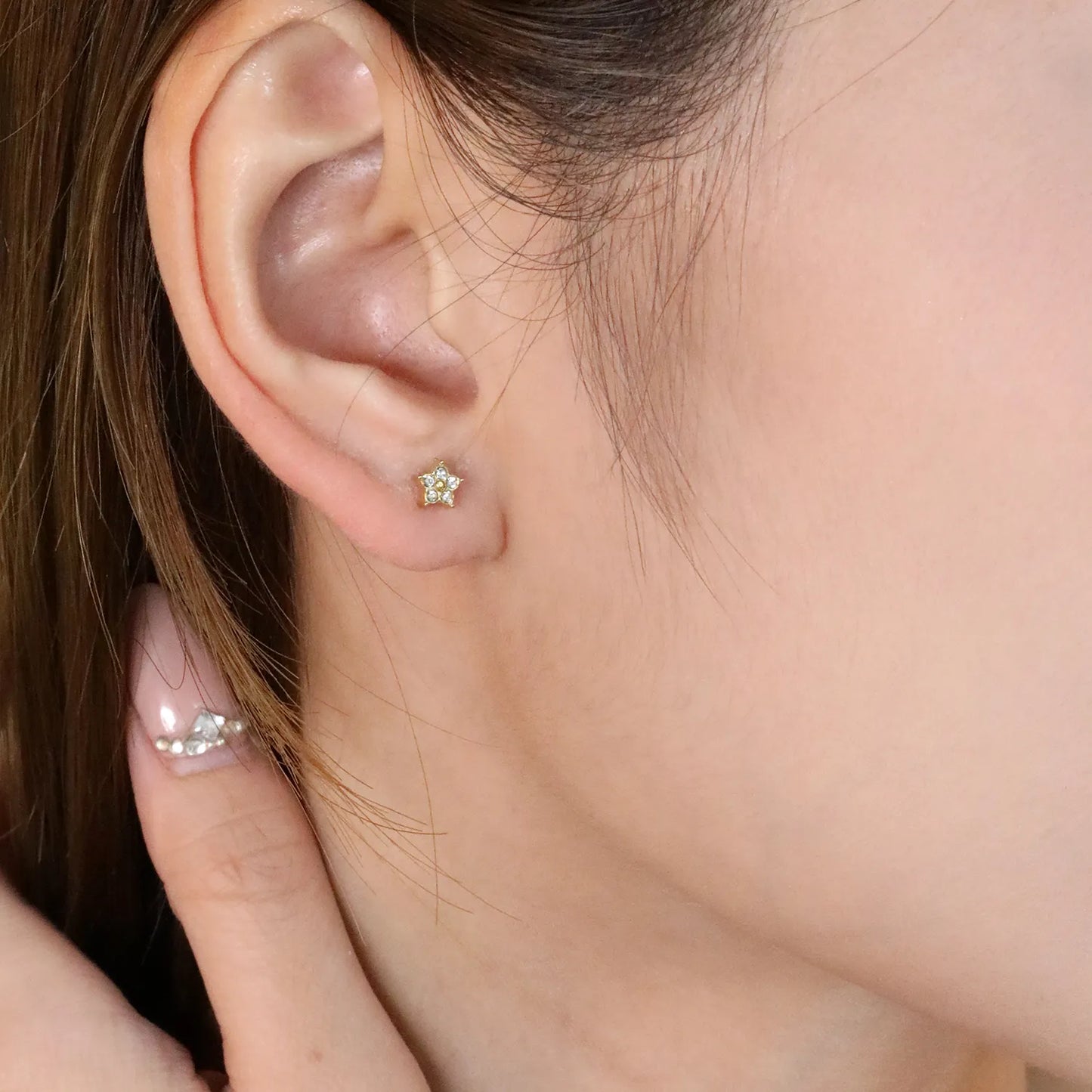 ✨ Wholesale Gold Star Stud Earrings 3-Pair Set | 5mm Sparkling Zirconia, Hypoallergenic Celestial Jewelry Bulk