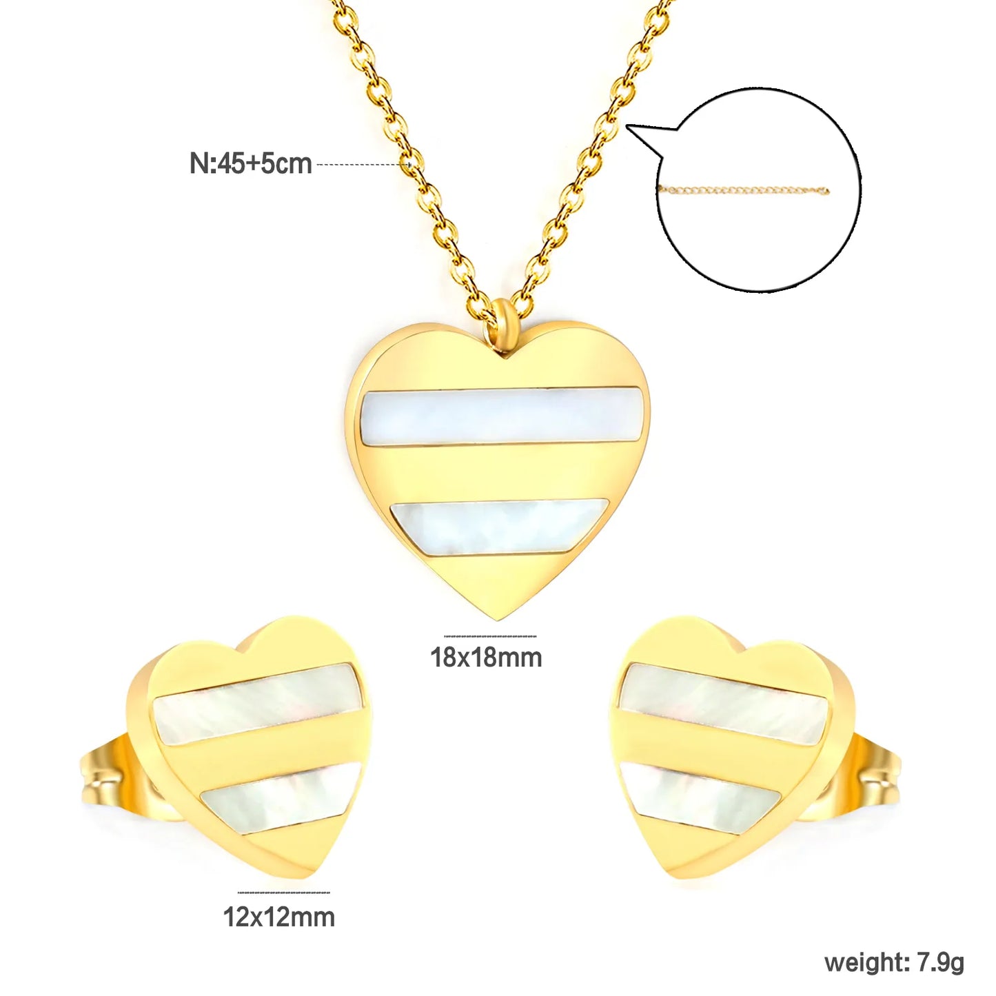✨💕 18K Gold plated Jewelry Set Wholesale (MOQ 12+) | Stainless Steel Necklace & Earrings 🌍 | Hypoallergenic Luxury Gift Set