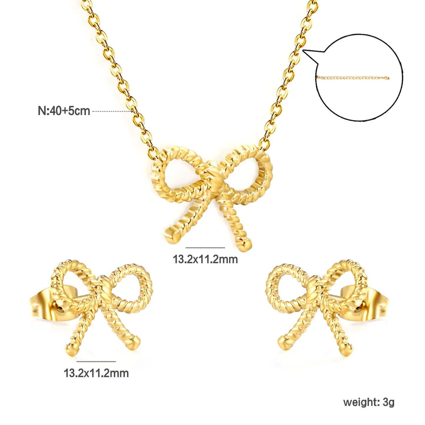 ✨ 40+5cm PVD 18K Gold Plated Jewelry Set Wholesale (MOQ 12+) | Stainless Steel Necklace & Earrings 🌍 | Hypoallergenic Luxury Gift Set