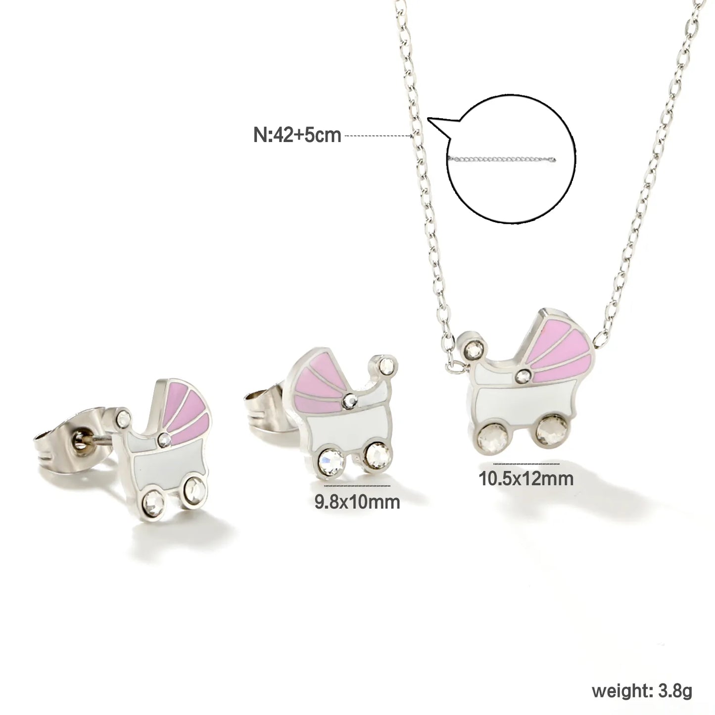 ✨🌸 18K Gold Cute patterns Jewelry Set Wholesale (MOQ 12+) | Stainless Steel Necklace & Earrings 🌍 | Hypoallergenic Luxury Gift Set