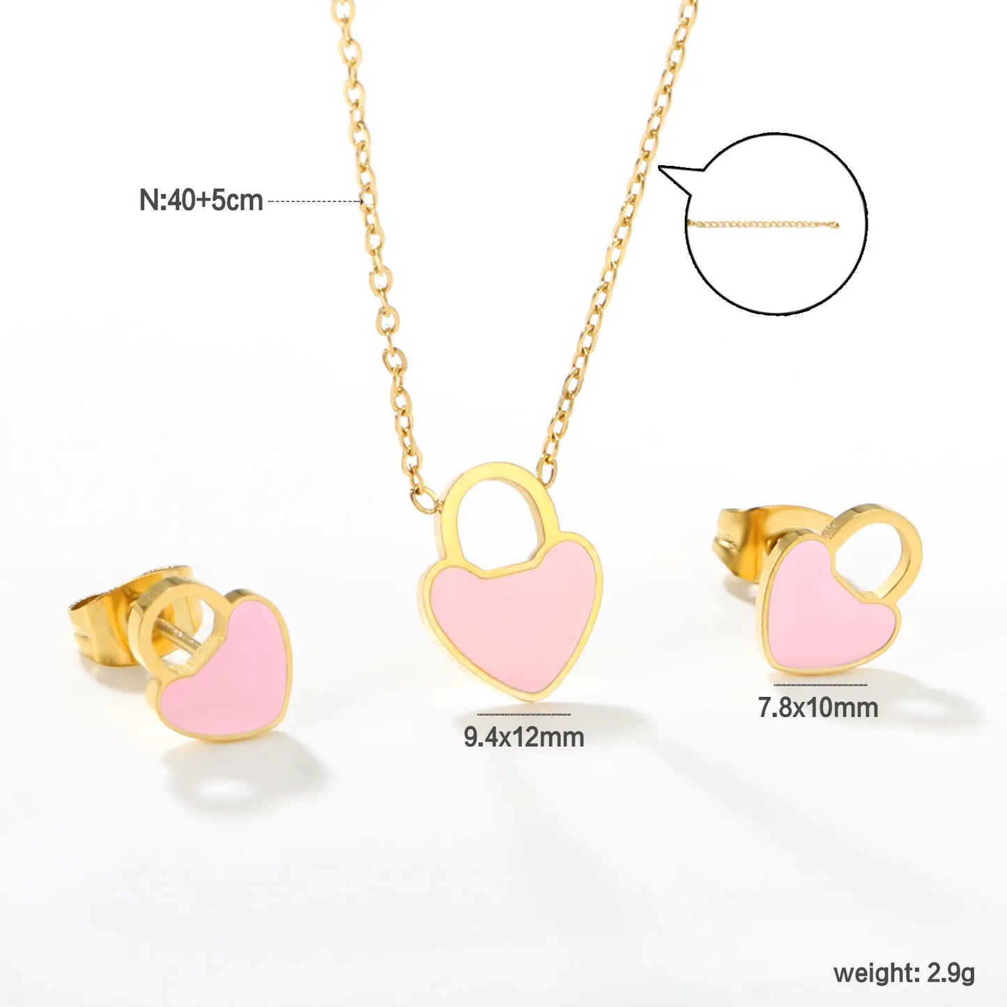 ✨🌸 18K Gold Cute patterns Jewelry Set Wholesale (MOQ 12+) | Stainless Steel Necklace & Earrings 🌍 | Hypoallergenic Luxury Gift Set