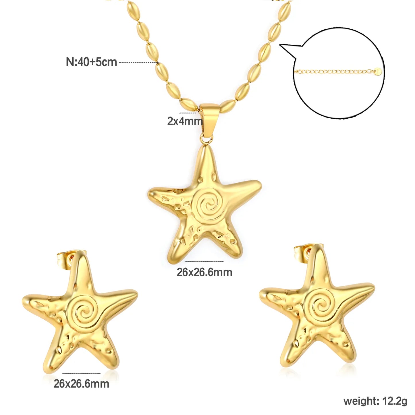 🌟🍒 18K Gold Zircon Jewelry Set Wholesale (MOQ 12+) | Stainless Steel Necklace & Earrings 🌍 | Hypoallergenic Luxury Gift Set