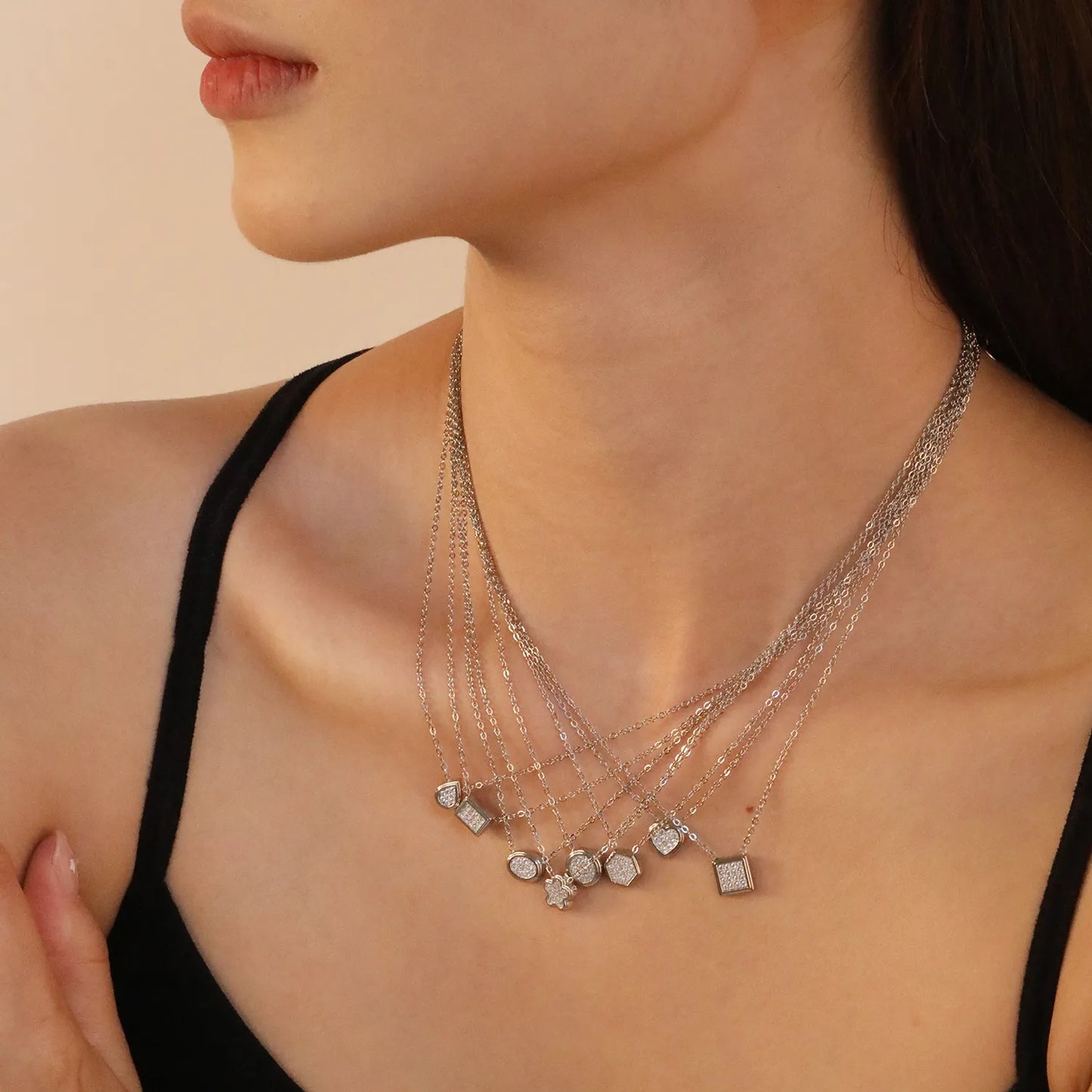 ✨ Stainless Steel Necklaces With Eight Shape Wholesale (12+ Pieces) | Hypoallergenic & Tarnish-Free 🌍 | Trendy Pendants & Chains