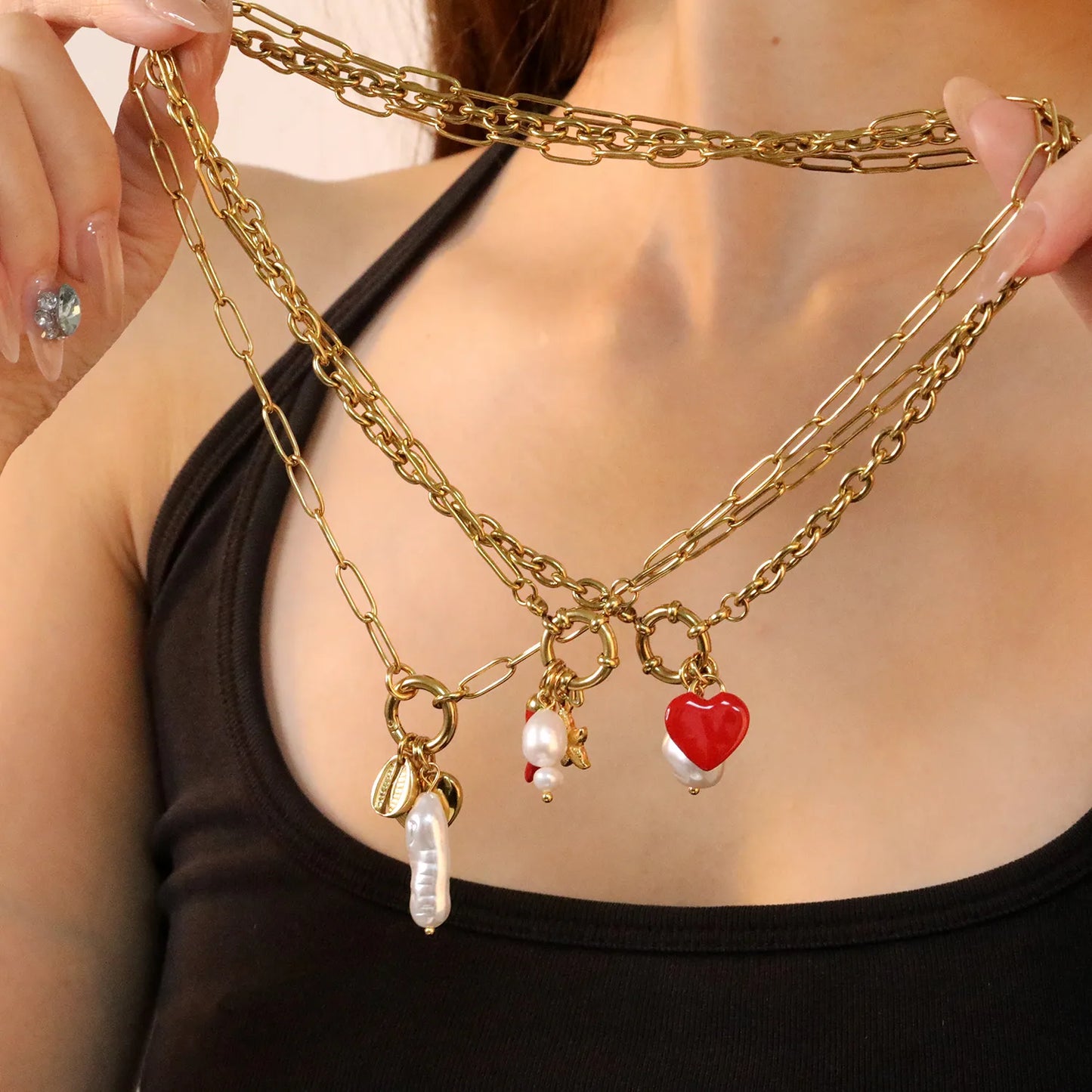 ✨ Stainless Steel Necklaces Parts(Without necklace) Wholesale | Hypoallergenic & Tarnish-Free 🌍 | Trendy Pendants & Chains