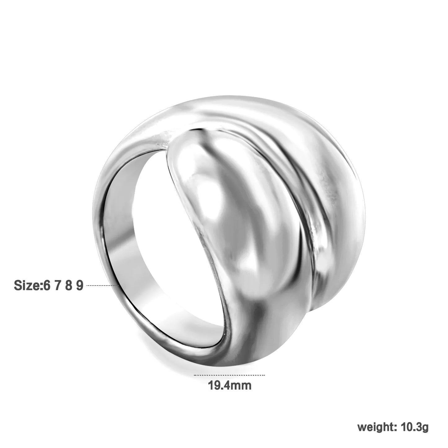 13.1mm-19.4mm 18k gold plated Stainless Steel Rings Wholesale (MOQ 12+) | Hypoallergenic Fashion Rings 🌍 | Tarnish-Free